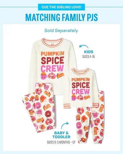 Vista 2 de The Children's Place Family Matching Pajamas Sets, Snug Fit 100% Cotton, Adult, Big Kid, Toddler, Baby