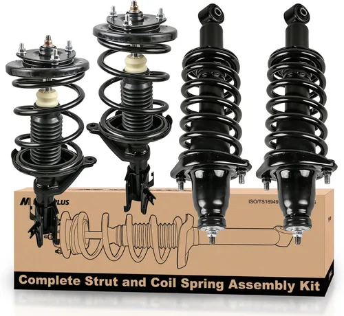 Vista 18 de MOSTPLUS Conjunto de resorte de puntal delantero compatible con bobina de choque Honda Civic 171291L 171291R 1996-2000