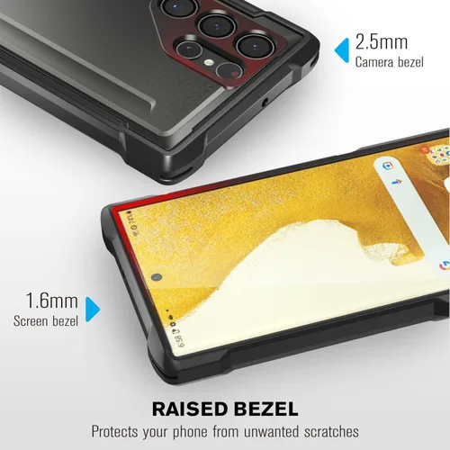 Vista 6 de VENA vArmor - Funda resistente compatible con Samsung Galaxy S22 Ultra (2022)
