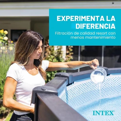 Vista 4 de Intex QS200 Krystal Clear Sistema de cloro de agua salada para piscinas sobre el suelo: mantiene el agua clara, reduce el uso de productos químicos