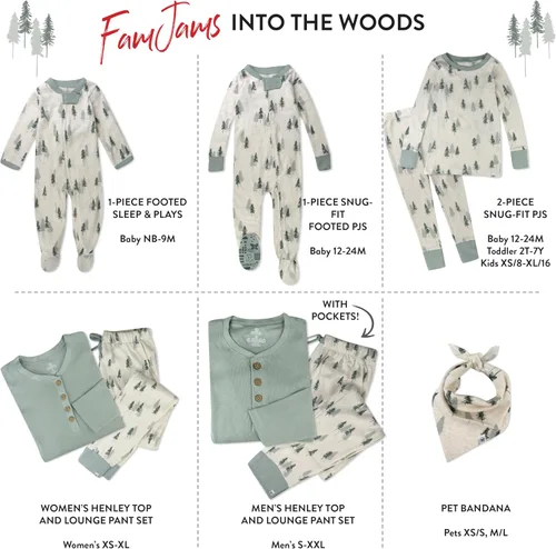 Vista 2 de HonestBaby - Pijama familiar navideña de algodón orgánico