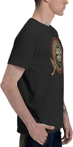 Vista 4 de Men's Cotton T Shirts Casual Camping Short Sleeve Full Season Tee
