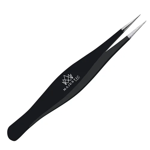 Vista 11 de Majestic Bombay Pinzas de punta fina para mujeres y hombres – Eliminar astillas, garrapatas, vello facial, cejas y vello encarnado – Pinzas