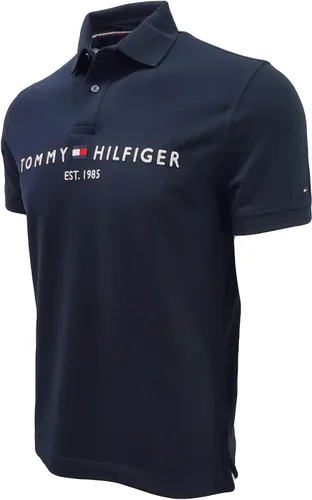 Vista 3 de Polo de malla con logotipo gráfico bordado Tommy Hilfiger para hombre