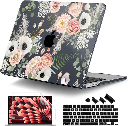 Vista 22 de DONGKE Funda compatible con M5 MacBook Air de 15 pulgadas 2026 2025-2023 A3448 A3241 A3114 A2941 M4 M3 M2 Pantalla de retina líquida Touch ID