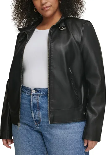 Vista 6 de Levi's Chaqueta de motocross Racer de piel sintética para mujer (estándar y plus)