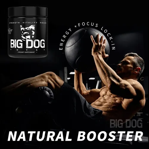 Vista 3 de Big Dog Total Male 3 en 1 Total Alpha Blend - Imprescindible para hombre, sin OMG, energía natural y apoyo de resistencia, 60