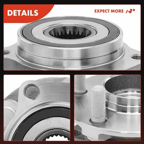 Vista 9 de A-Premium Rodamiento de rueda delantera y conjunto de cubo con 5 pernos Compatible con Subaru Forester 2014-2018, Impreza 2014-2019, Crosstrek