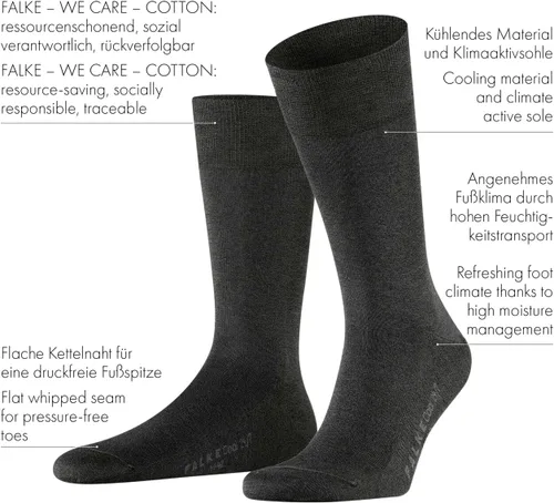 Vista 3 de FALKE Calcetines frescos 247 para hombre, algodón, 1 par