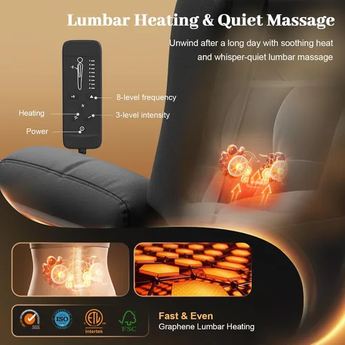 Vista 90 de Sofá de Dos Plazas Reclinable, Sofá Reclinable de Masaje con Gran Capacidad de Peso, Silla de Dos Plazas para RV en Liquidación con Consola, USB