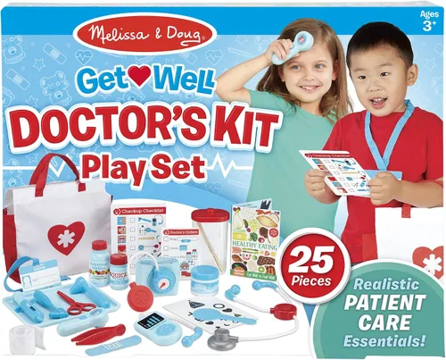 Vista 3 de Melissa & Doug - Disfraz para jugar a ser doctor (embalaje libre de frustración)