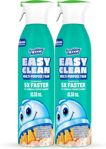Vista 9 de Limpiador multiusos de baño con espuma fácil de limpiar Scrubbing Bubbles, botella de spray continuo, espuma de acción rápida, 13.58 onzas