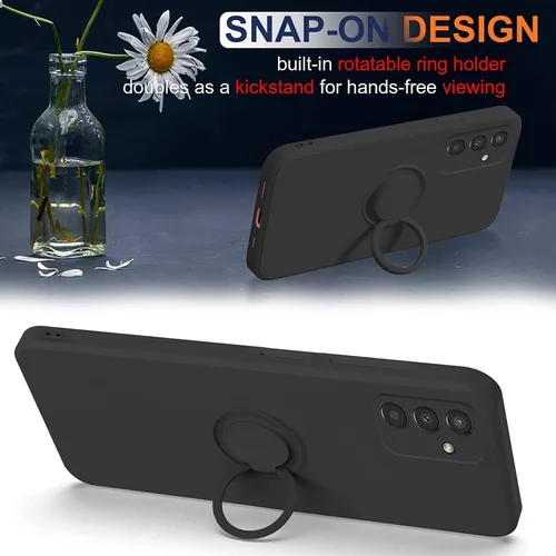 Vista 4 de Funda para Samsung Galaxy A16 4G / 5G con protector de pantalla (paquete de 2) y protector de lente de cámara [2 paquetes], funda magnética