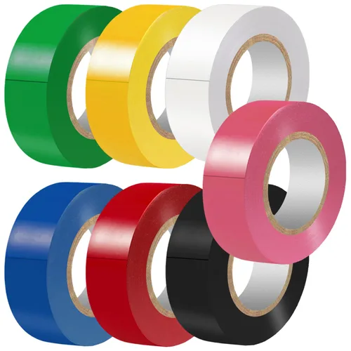 Vista 9 de LYLTECH Cinta eléctrica mate arcoíris paquete de 11 colores, impermeable, fuerte adhesivo, duradero, fácil de envolver, 3/4 pulgadas por 30 pies