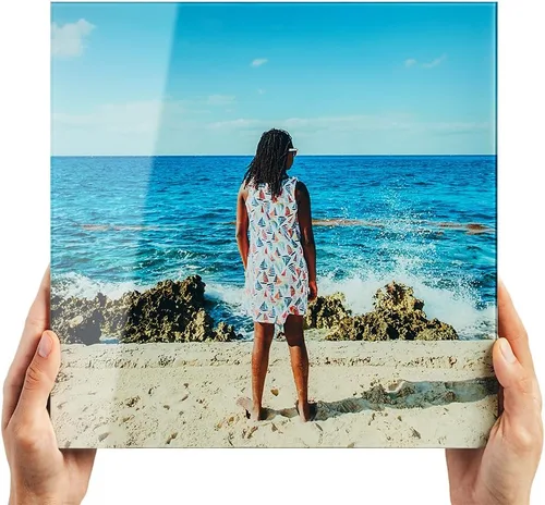 Vista 8 de Fracture - Impresión de foto en vidrio personalizada – 12 x 16 cm Tamaño de retrato extra pequeño Sube tu propia foto Arte de pared de vidrio