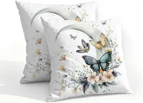 Vista 57 de Juego de 2 fundas de almohada impermeables para exteriores, 16 x 16 pulgadas, fundas de almohada decorativas de patio para muebles de jardín, sofá