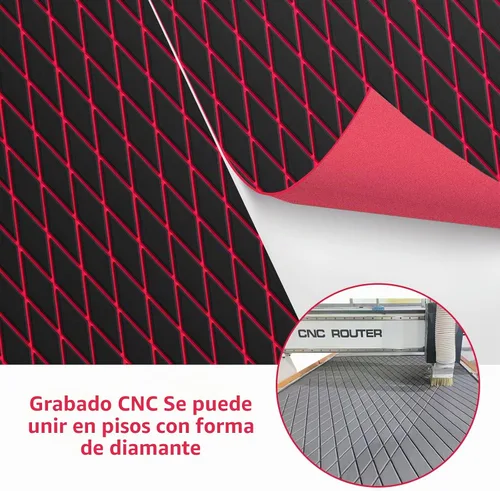 Vista 4 de Hoja de espuma EVA para cubierta de lancha, autoadhesiva, impermeable, suelo marino de teca sintética, antideslizante, para lancha de pesca, yate