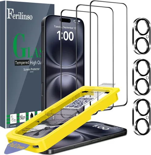 Vista 10 de Ferilinso Protector de pantalla para Samsung Galaxy Z Flip 6 / Z Flip 7 FE [compatible con funda de teléfono] – Película interior, 3