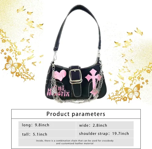 Vista 6 de JeVenis Y2k Accessories Y2K Bolso cruzado cruzado retro vintage bolso cruzado bolso embrague accesorios Alt