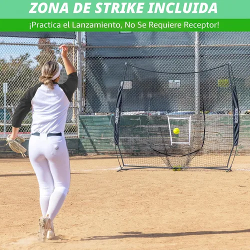Vista 4 de GoSports 7 x 7 ft Baseball & Softball Nets - Available in Team Colors - Batting & Pitching Net with Strike Zone