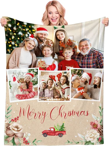 Vista 19 de Manta personalizada con texto fotográfico, manta personalizada con imagen para niños, madres, padres, amantes de mascotas, manta de franela