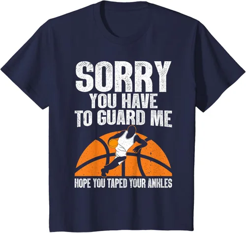 Vista 60 de Camiseta divertida de baloncesto para hombres y mujeres, Negro
