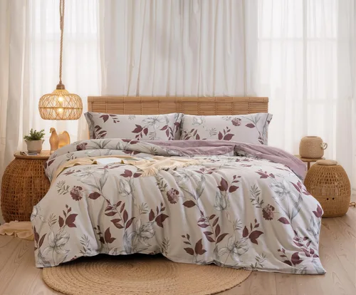 Vista 27 de Sleepbella - Edredón tamaño individual, algodón de 600 hilos, patchwork a rayas en blanco y azul marino, diseño reversible en azul, con relleno