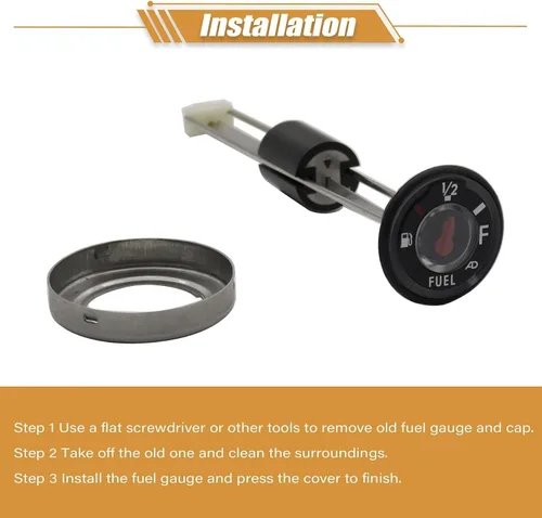 Vista 7 de XQSMWF Medidor de combustible Prairie - Medidor de combustible para tanque de combustible compatible con Kawasaki Bayou 220, 250, 300, 400, KLF220