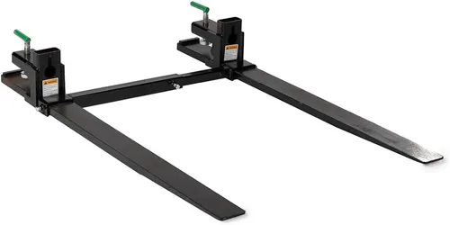 Vista 7 de Titan Attachments Horquillas de palé de sujeción de 60" de servicio medio, longitud de horquilla de 46" x 4", capacidad nominal de 4,000 LB, fácil