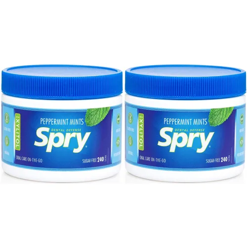 Vista 9 de Spry Xylitol Berry Blast Mints Caramelos sin azúcar - promueve la salud oral, aumenta la producción de saliva, detiene el mal aliento, sin OGM, sin