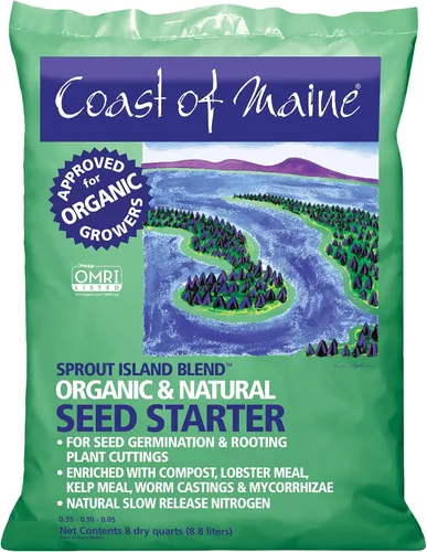 Vista 7 de Coast of Maine, 8qt (paquete de 4) Sprout Island Blend, iniciador de semillas orgánicas y naturales para germinación de semillas y esquejes