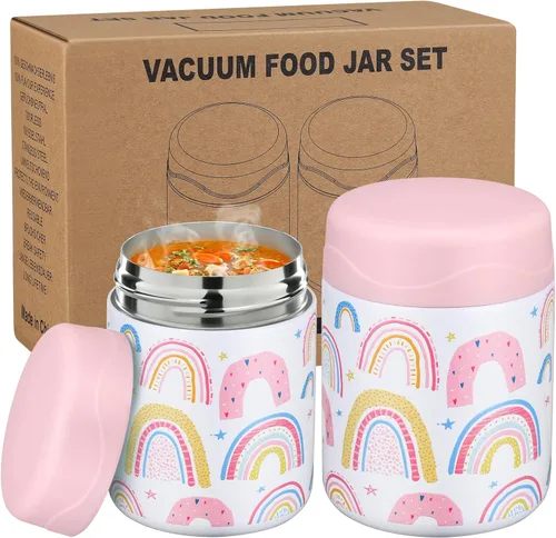 Vista 12 de wiwens Termo de sopa de 12 onzas para comida caliente para niños, tarro de comida aislado de boca ancha, contenedor de almuerzo a prueba de fugas