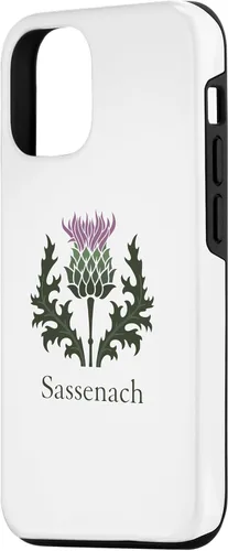 Vista 2 de Carcasa para iPhone 15 Sassenach con diseño de cardo escocés