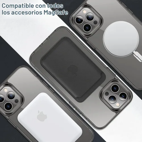Vista 4 de JETech Funda magnética para iPhone 12 Pro Max, color negro