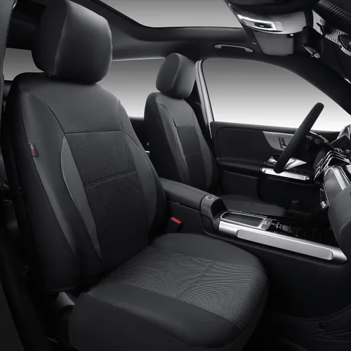Vista 2 de CAR PASS Fundas de Asiento de Cuero de Malla de Aire Transpirable Cubierta de Asiento de Automóvil Juego Completo Esponja Súper de 5mm