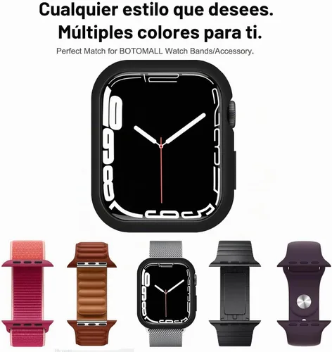 Vista 8 de BOTOMALL - Funda protectora para reloj 38mm 42mm 40mm 44mm (1.5 pulgadas, 1.65 pulgadas, 1.5 pulgadas, 1.73 pulgadas), poliuretano termoplástico