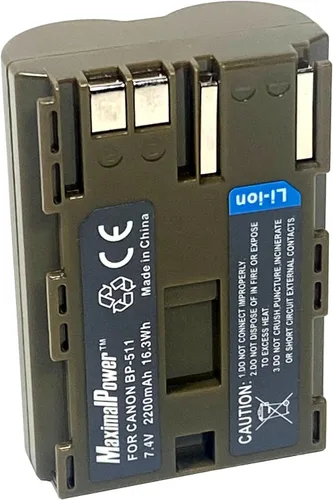 Vista 5 de MaximalPower Batería de iones de litio de repuesto para Canon EOS 5D 40D 20D 30D 10D - Batt totalmente decodificado no OEM para Digital Rebel, 1D