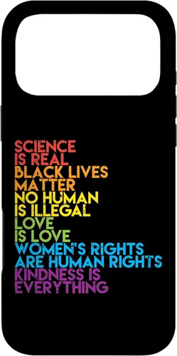 Vista 22 de Science is Real Black Lives Matter Rainbow LGBT Pride Gift Case for iPhone 17