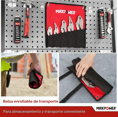 Vista 5 de MAXPOWER Juego de alicates de bloqueo de 5 piezas con bolsa de kit