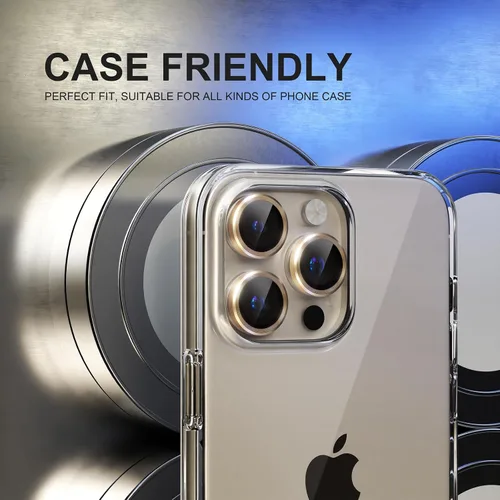 Vista 356 de Choiche Compatible para iPhone 16 Pro/iPhone 16 Pro Max Protector de Lente de Cámara, Vidrio Templado 9H Protector de Pantalla de Cubierta de Cámara
