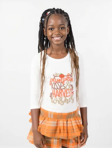 Vista 17 de Unique Baby Girls 2pc Skirt Set Outfit Long Sleeve Top with Skirt