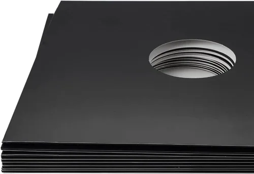 Vista 4 de 10 fundas de disco de vinilo de 12 pulgadas, 350 GSM, chaquetas de álbum en blanco, chaqueta de cartón con agujero exterior, cubiertas de álbum LP
