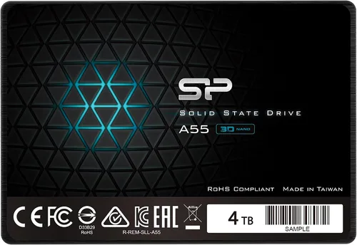 Vista 10 de Silicon Power - Paquete de 2 unidades de 128 GB SSD 3D NAND A55 SLC Cache Performance Boost SATA III 2.5" 7mm (0.28") Unidad interna de estado sólido