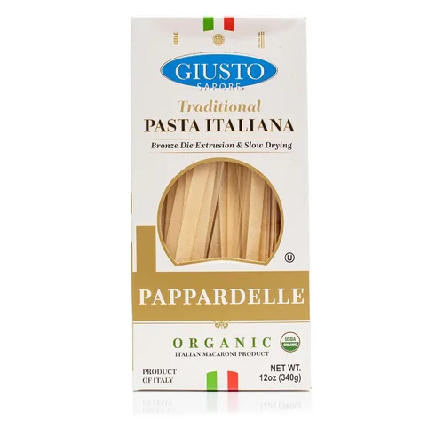 Vista 10 de Giusto Sapore Pasta italiana Bucatini artesanal importada, bronce orgánico dibujado 340G