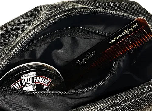 Vista 5 de Dapper Dan Organizador de artículos de tocador, bolsa de aseo de viaje para hombre, organizador de artículos de tocador de viaje (vacío), 14.11 oz