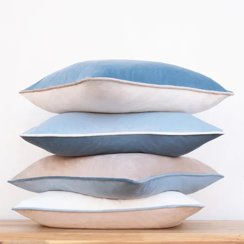 Vista 5 de MONDAY MOOSE - Juego de 4 fundas de cojín decorativas de terciopelo suave, diseño moderno de doble cara; mezcla y combina, rellenos de almohada