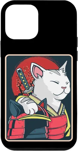 Vista 16 de Arte de gato japonés para iPhone 16 - Espada Katana - Anime Ninja Cat - Funda Catzilla
