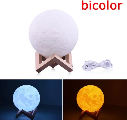 Vista 4 de gue Lámpara de luna personalizada con foto de 2/3/16 colores, luz nocturna, lámpara de foto 3D personalizada, lámpara de luna personalizada con foto
