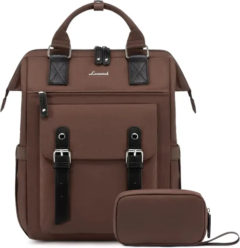 Vista 28 de LOVEVOOK - Mochila para laptop, para viaje de trabajo, bolso de enfermera, profesor, médico, viajero, para computadora de negocios, mochila