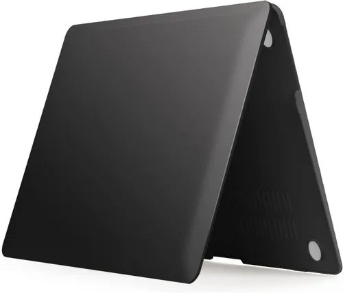 Vista 5 de iBenzer Carcasa rígida de plástico con superficie suave 3 en 1 y cubierta para teclado y protector de visualización para MacBook Air, Negro